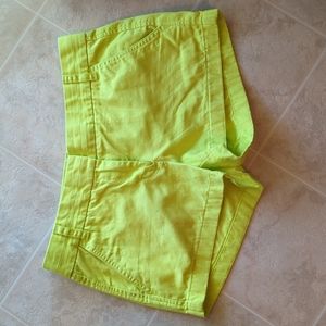 Women's Yellow 3" J. Crew shorts size 6